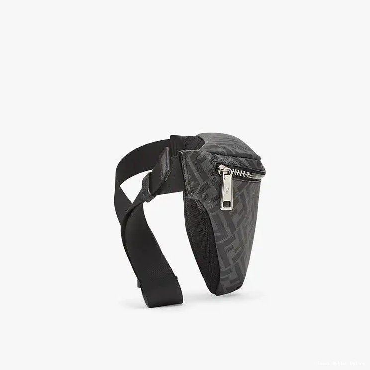 Cheap FF Fendi Fabric In Bag Belt Motif Yellow Black 0520